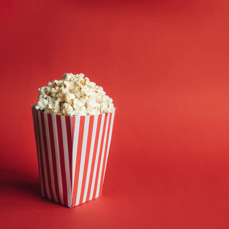 A bowl of popcorn ready for movie night